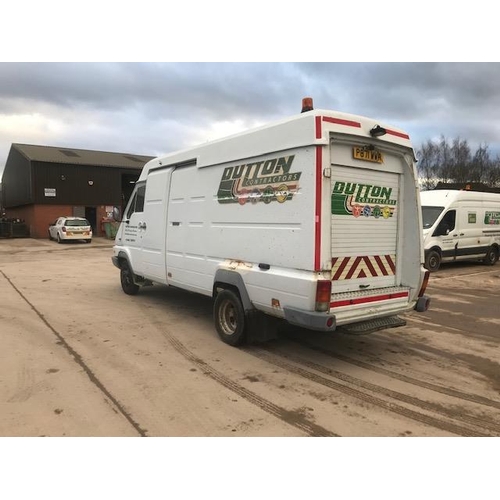 56 - 1997 RENAULT FN60 F7 VAN WITH OIL COLLECTION TANKS WITH ASSOCIATED PIPE WORK AND FRONT WORKSHOP. PAR... 