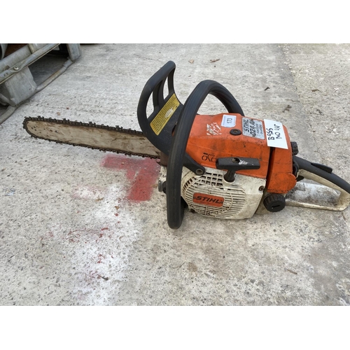 173 - A STIHL 024 AV CHAIN SAW - BELIEVED WORKING NO WARRANTY - NO VAT