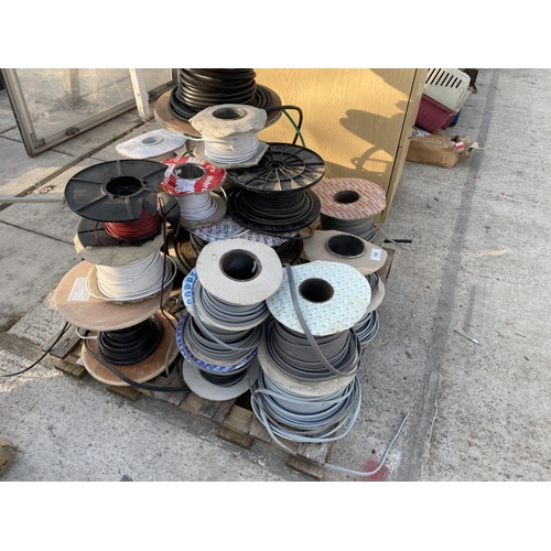 160 - TWENTY PLUS REELS OF ELECTRIC CABLE   - NO VAT