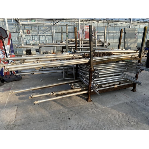 163 - TWO STILLAGES OF SCAFFOLD TOWER/TOWERS - NO VAT