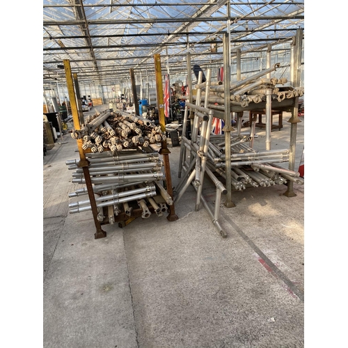 163 - TWO STILLAGES OF SCAFFOLD TOWER/TOWERS - NO VAT