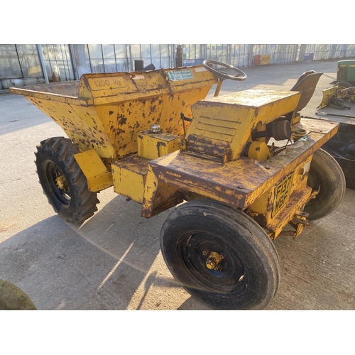 172 - A BENFORD 1.2 TONNE DUMPER WITH SINGLE CYLINDER DEUTZ ENGINE GOOD RUNNER - NO VAT