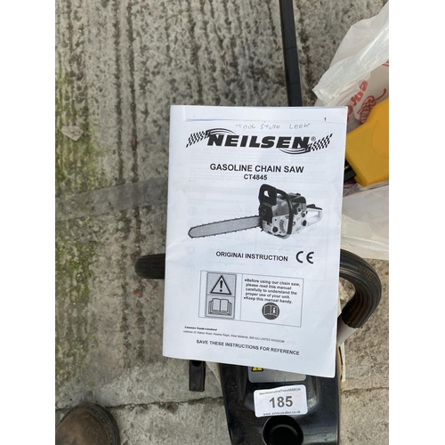 185 - A NEILSON PETROL CHAIN SAW  - NO VAT