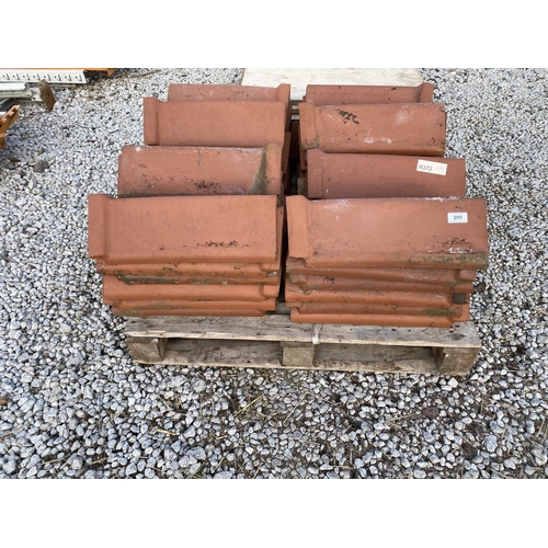 200 - 49 RED RIDGE TILES - NO VAT