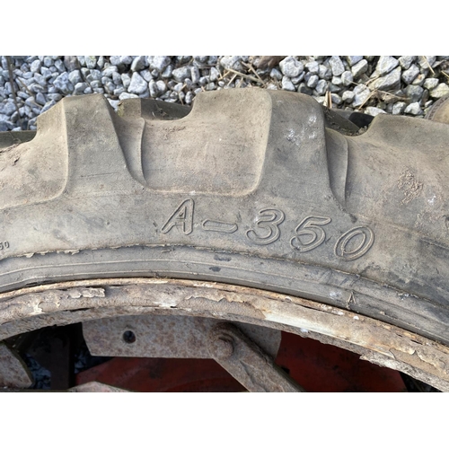 211 - A PAIR OF ROW CROP WHEELS WITH DAVID BROWN CENTRES  - NO VAT