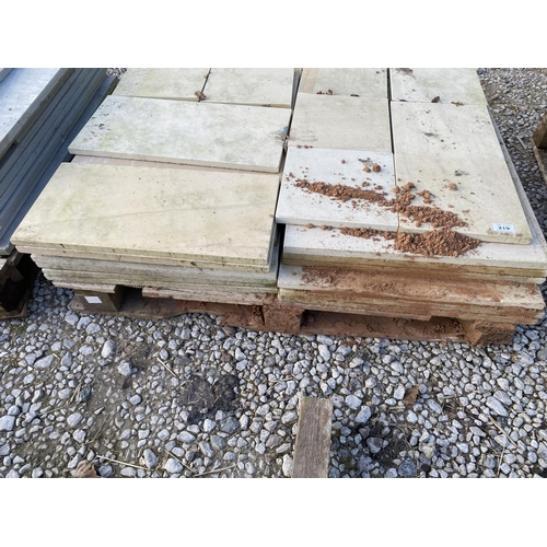 219 - A PALLET OF DECORATIVE PAVING STONE + VAT