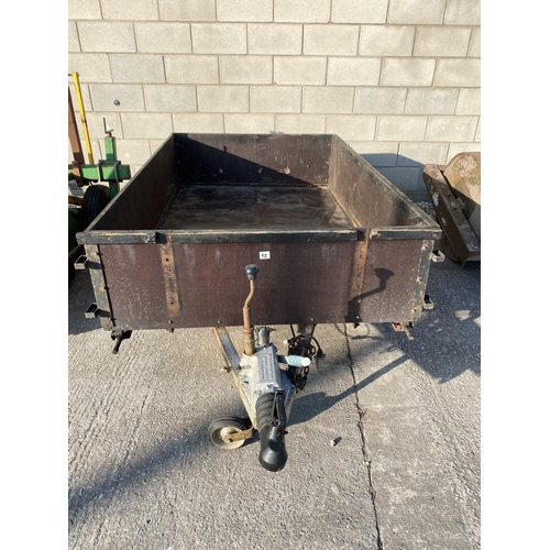 52 - A TWO WHEELED TRAILER 7' X 4'  - N0 VAT