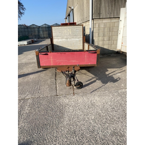 59 - A FOUR WHEELED TRAILER  - NO VAT