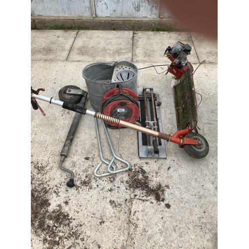 263 - A CABLE REEL, SCOOTER ETC. NO VAT