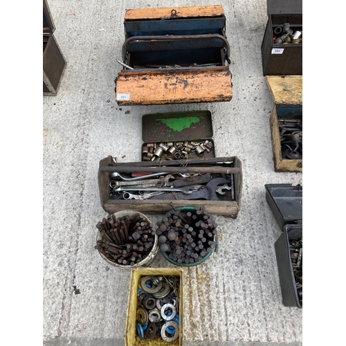 281 - VARIOUS NAILS, SPANNERS ETC.  - NO VAT