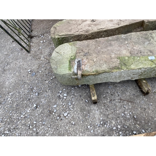 362 - TWO STONE GATE POSTS 6' LONG + VAT