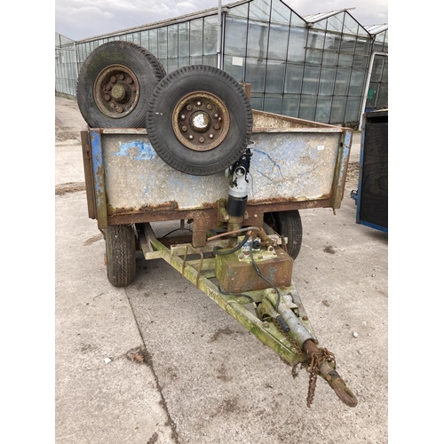 259 - A HYDRAULIC PUMP TIPPING TRAILER - BELIEVED WORKING NO WARRANTY.  - NO VAT