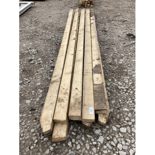 331 - TEN LENGTHS OF TIMBER 9' LONG  - NO VAT