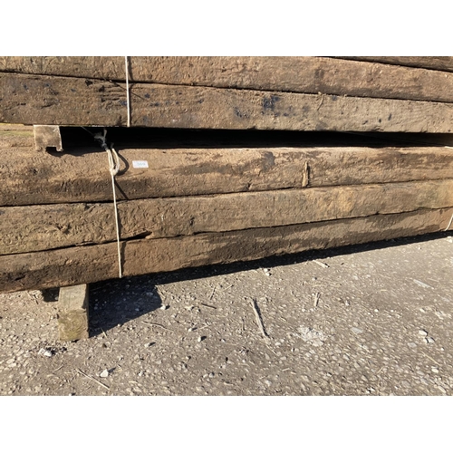 369 - TWELVE RAILWAY SLEEPERS 8FT 6 INCHES - NO VAT