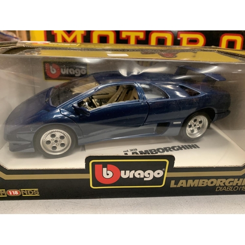 304 - A BOXED BURAGO LAMBORGHINI DIABLO 1990