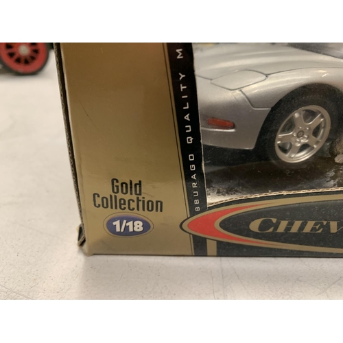 305 - A BOXED BURAGO CHEVROLET CORVETTE 1997