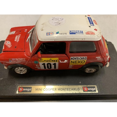 326 - A BURAGO MINI COOPER MONTECARLO