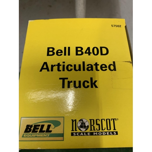 338 - A BOXED NORSCOT BELL B40D ARTICULATED TRUCK