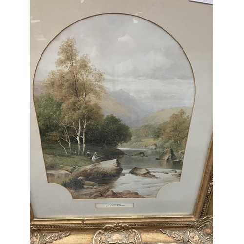 127 - A ORNATE GILT FRAMED PRINT 'A QUIET SPOT' BY  W.H MANDER