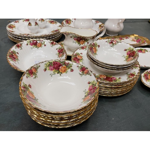 162A - A ROYAL ALBERT OLD COUNTRY ROSES PART DINNER SERVICE COMPRISING OF THIRTY THREE PIECES COMPRISING OF... 