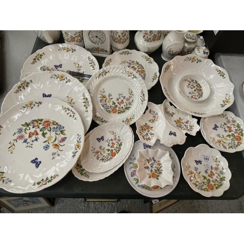 165 - A LARGE COLLECTION OF AYNSLEY CHINA IN THE COTTAGE GARDEN DESIGN