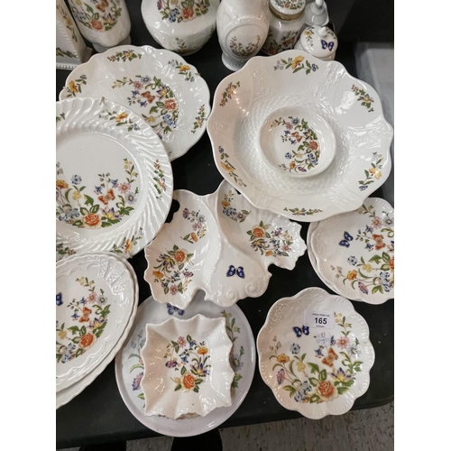 165 - A LARGE COLLECTION OF AYNSLEY CHINA IN THE COTTAGE GARDEN DESIGN