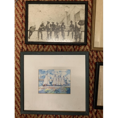 202 - SIX SMALL FRAMED PICTURES