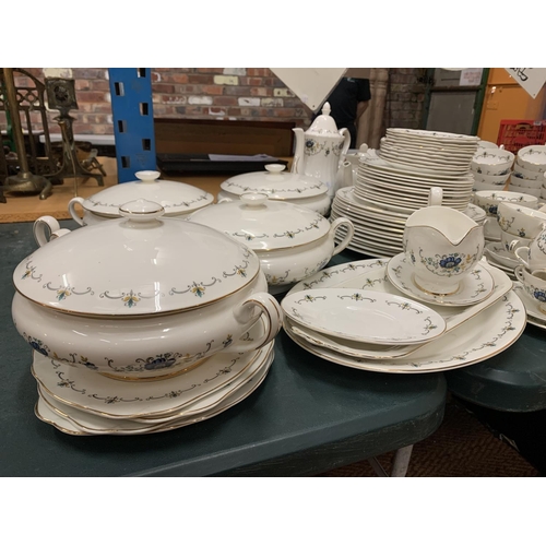 217 - A LARGE QUANTITY OF FINE BONE CHINA TABLE WEAR 'MAYFAIR' TO INCLUDE FOUR TUREENS, A COFFEE JUG, PLAT... 