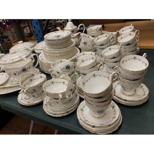 217 - A LARGE QUANTITY OF FINE BONE CHINA TABLE WEAR 'MAYFAIR' TO INCLUDE FOUR TUREENS, A COFFEE JUG, PLAT... 