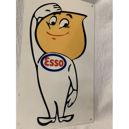 244 - A METAL 'ESSO BOY' SIGN - 35.5CM X 20.5CM