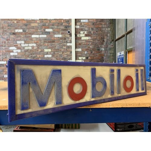 248 - AN ILLUMINATED 'MOBIL OIL ' SIGN