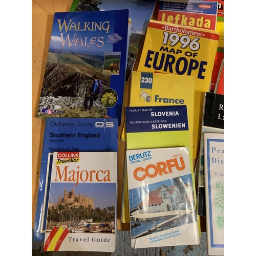 273 - A QUANTITY OF ORDNANCE SURVEY MAPS AND WALKING BOOKS