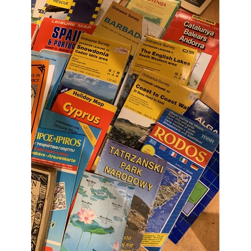 273 - A QUANTITY OF ORDNANCE SURVEY MAPS AND WALKING BOOKS