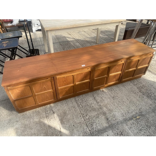 2580 - A NATHAN RETRO TEAK FOUR DOOR BASE UNIT