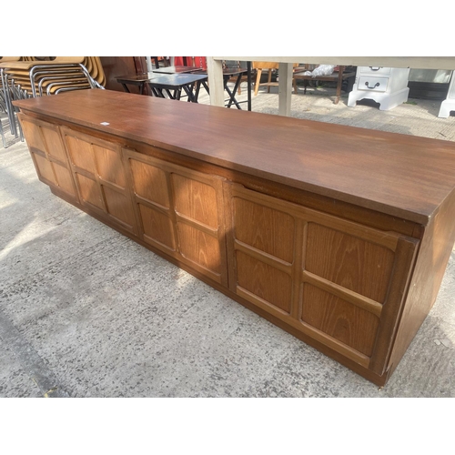 2580 - A NATHAN RETRO TEAK FOUR DOOR BASE UNIT