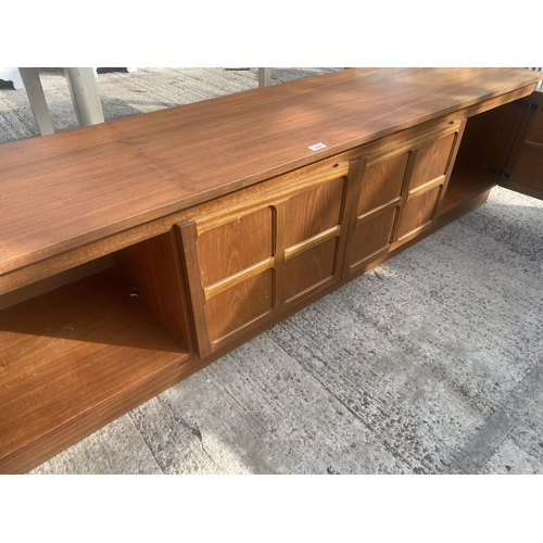 2580 - A NATHAN RETRO TEAK FOUR DOOR BASE UNIT