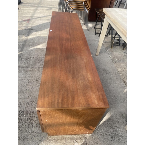 2580 - A NATHAN RETRO TEAK FOUR DOOR BASE UNIT