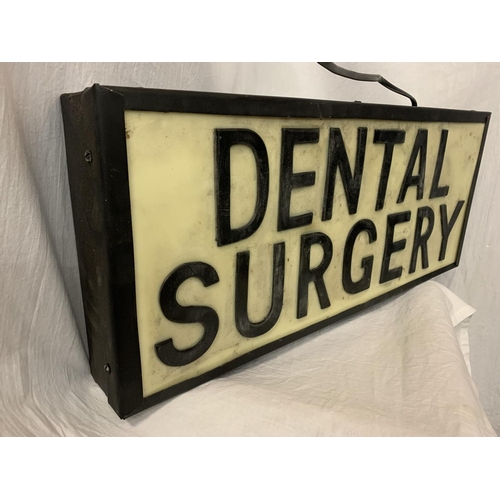 53 - AN ILLUMINATED 'DENTAL SURGERY' SIGN