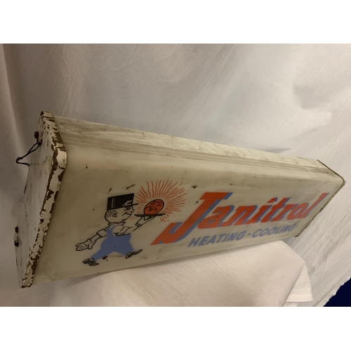 57 - AN ORIGINAL ILLUMINATED SIGN 'JANITROL HEATING AND COOLING'