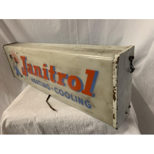 57 - AN ORIGINAL ILLUMINATED SIGN 'JANITROL HEATING AND COOLING'