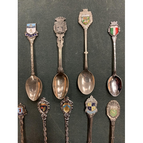 78A - TEN COLLECTABLE WHITE METAL TEASPOONS