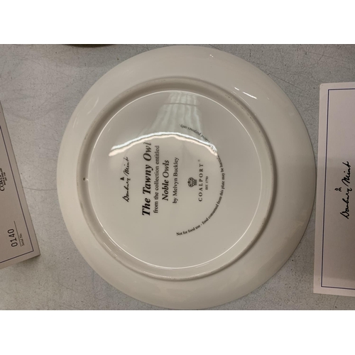 92 - SIX COALPORT PLATES FROM THE 'NOBLE OWL' COLLECTION