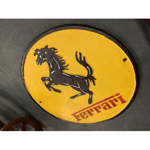 93 - A CAST FERRARI SIGN
