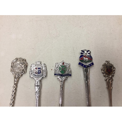 178 - A COLLECTION OF TEN SOUVENIR SPOONS