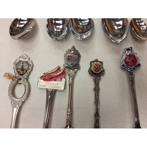 178 - A COLLECTION OF TEN SOUVENIR SPOONS