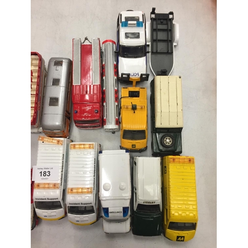 183 - A COLLECTION OF DIE CAST TOYS TO INCLUDE CORGI