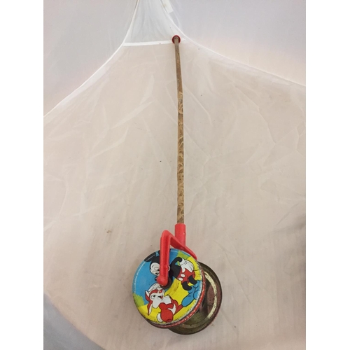 189 - A VINTAGE A.GREENMONK PRODUCT WALT DISNEY PUSH ALONG TOY