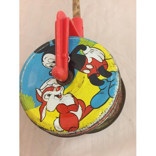189 - A VINTAGE A.GREENMONK PRODUCT WALT DISNEY PUSH ALONG TOY
