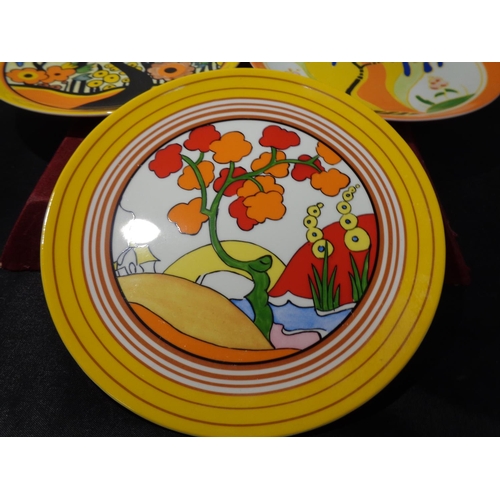 716 - THREE LIMITED EDITION WEDGWOOD CLARICE CLIFF PLATES