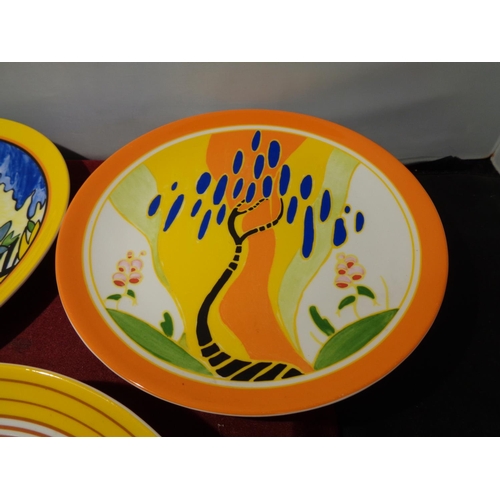 716 - THREE LIMITED EDITION WEDGWOOD CLARICE CLIFF PLATES